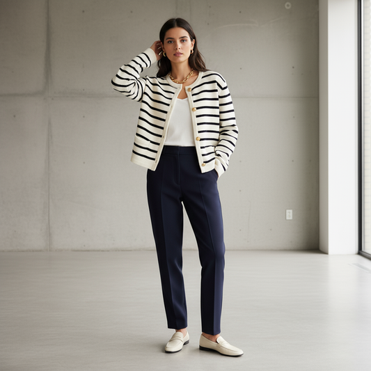 CAMILA | CÁRDIGAN DE PUNTO A RAYAS